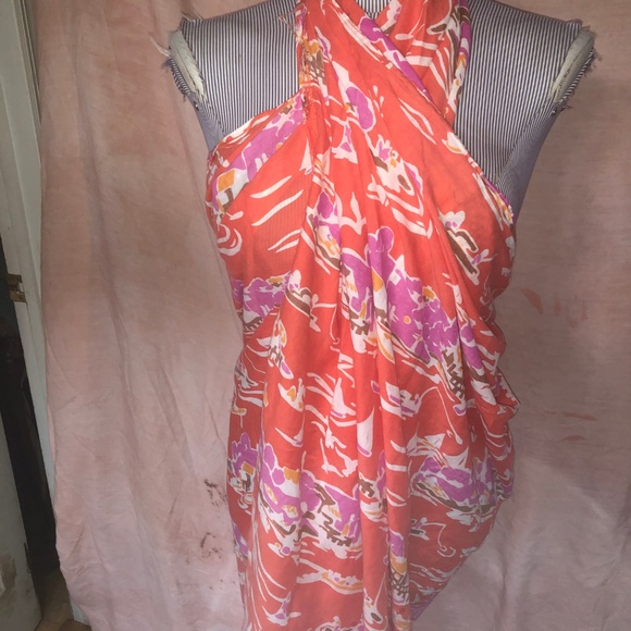 Serena & Lily Accessories - Serena & Lily AS NEW coral sailboat postcard pareo